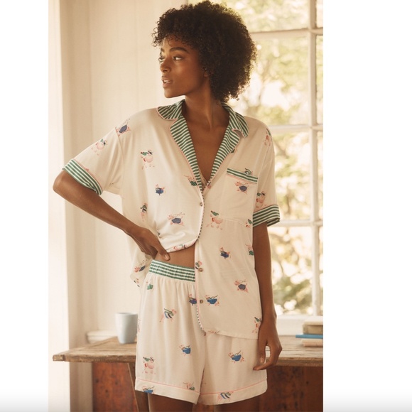 Anthropologie Other - Anthropologie LyreBird ModaLuxe Pajama Top and Shorts Emily Taylor Design Sz XL